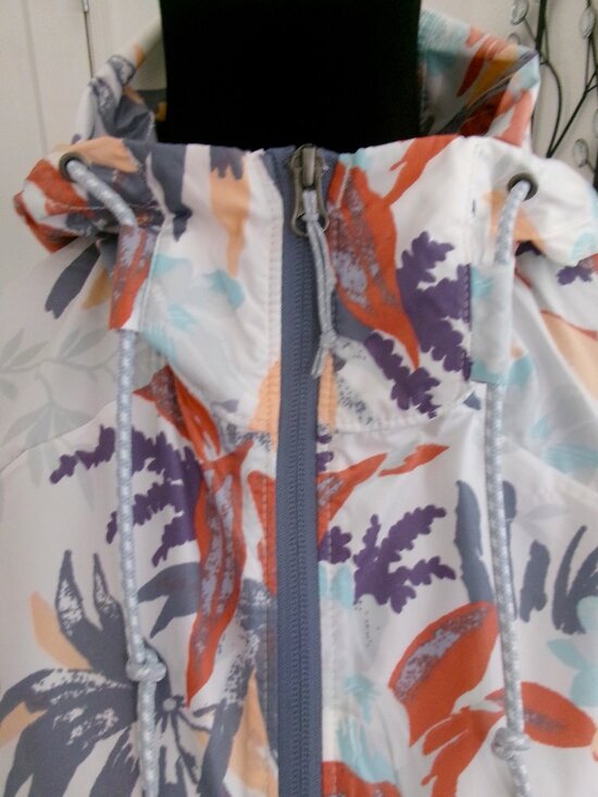 New Columbia Side Hill New Moon Magnolia Floral Print Windbreaker Jacket M - Picture 4 of 16